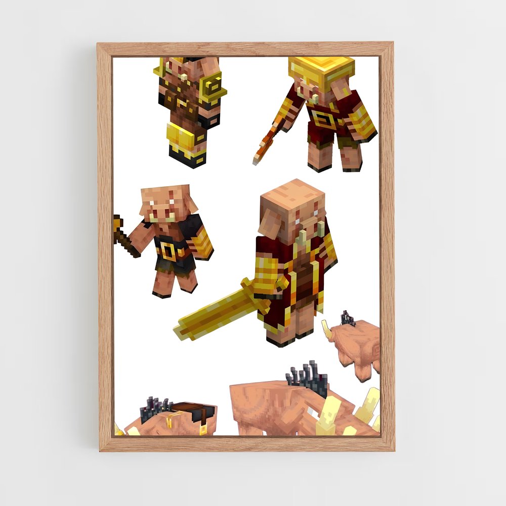 Poster Piglin Adventure – affiche Minecraft (vue 4)