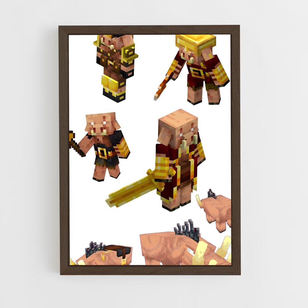 Poster Piglin Adventure – affiche Minecraft (vue 5)