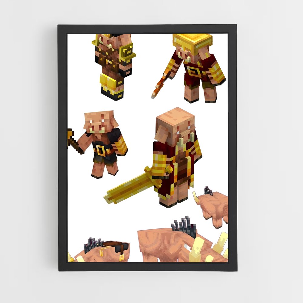 Poster Piglin Adventure – affiche Minecraft (vue 2)
