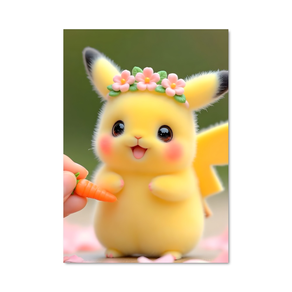 Poster Pikachu en Fleurs – affiche Pokemon