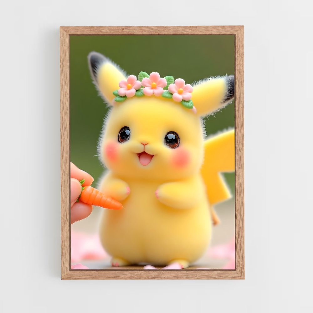 Poster Pikachu en Fleurs – affiche Pokemon (vue 4)