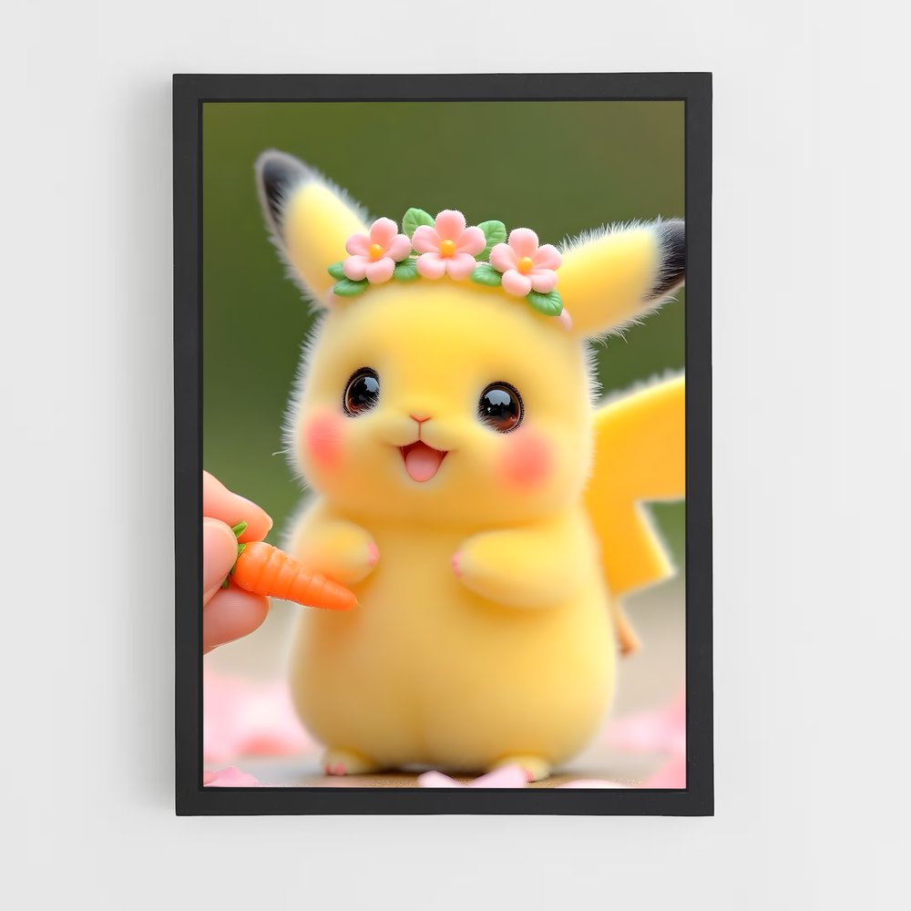 Poster Pikachu en Fleurs – affiche Pokemon (vue 2)