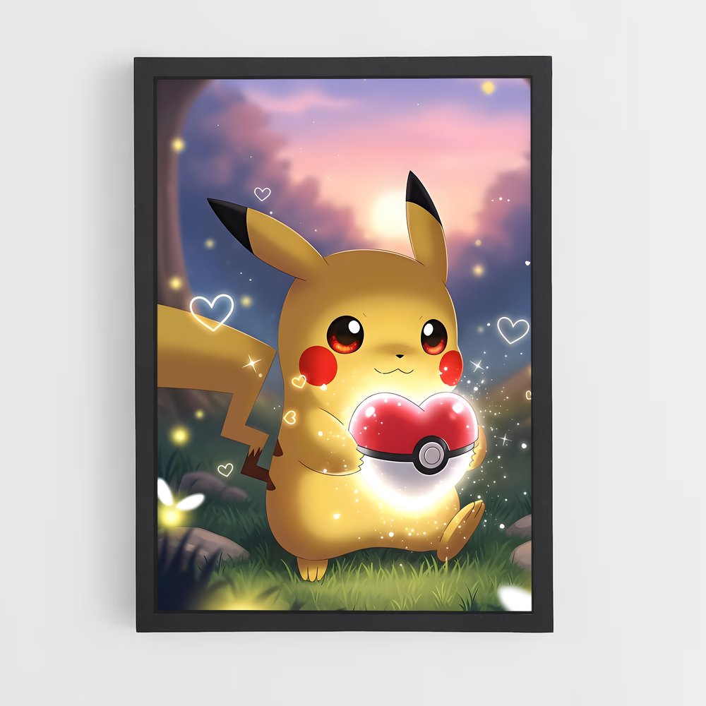 Poster Pikachu Éclatant – affiche Pokemon (vue 2)