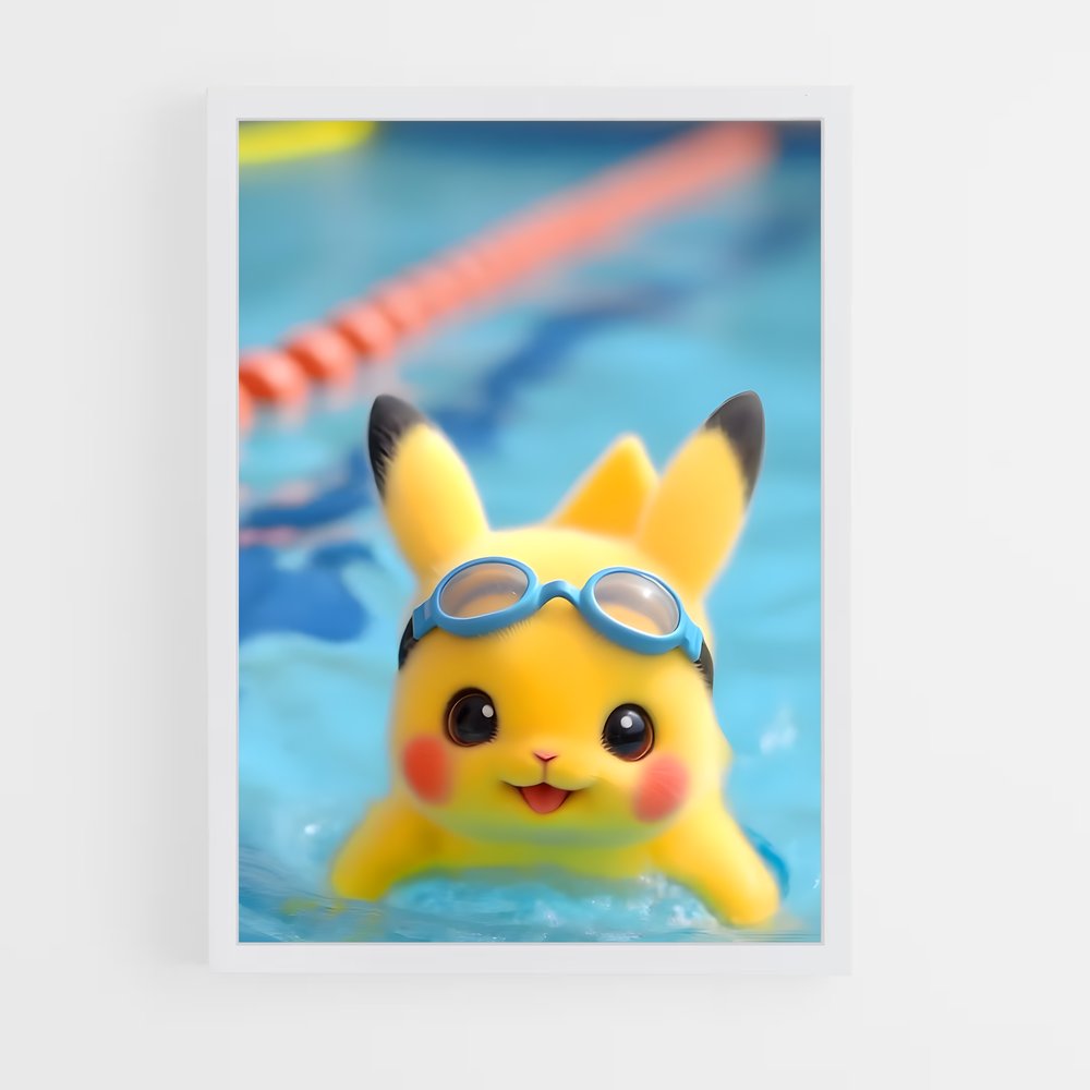 Poster Pikachu Flottant – affiche Pokemon (vue 3)