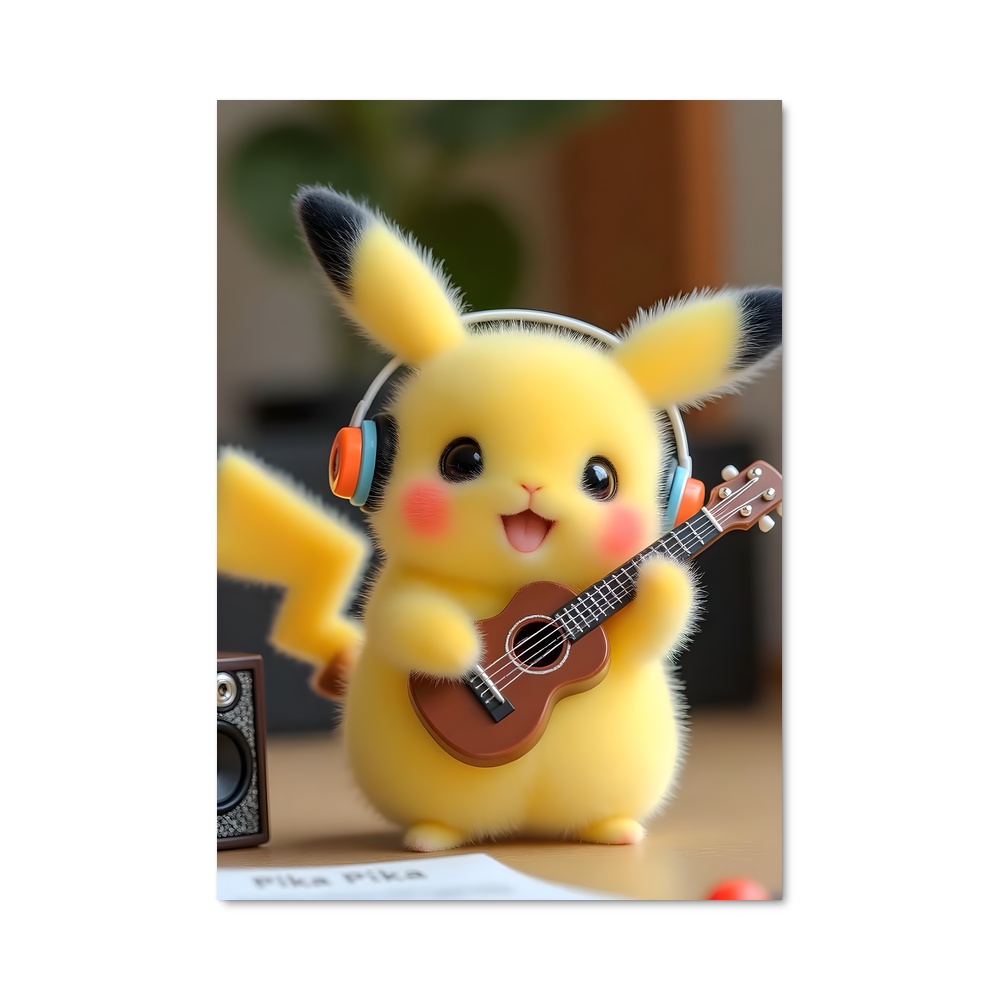 Poster Pikachu Rockstar – affiche Pokemon