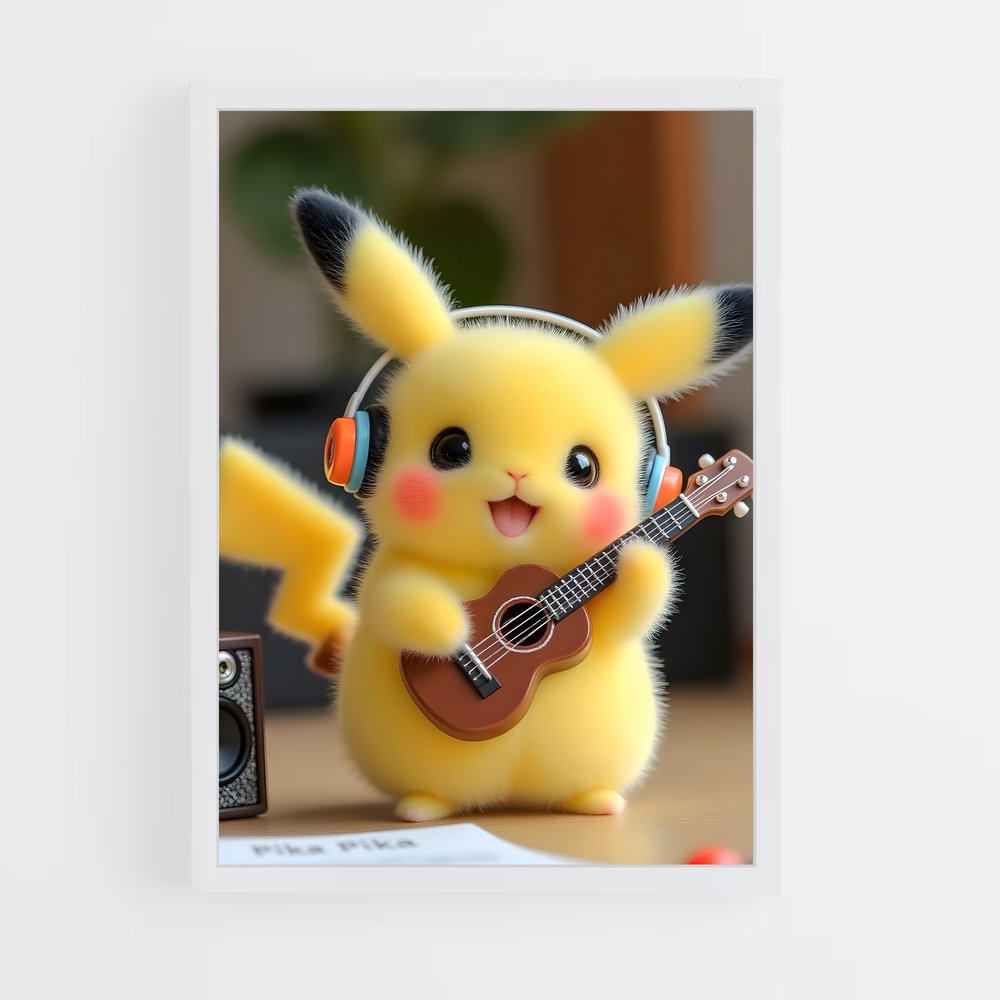 Poster Pikachu Rockstar – affiche Pokemon (vue 3)