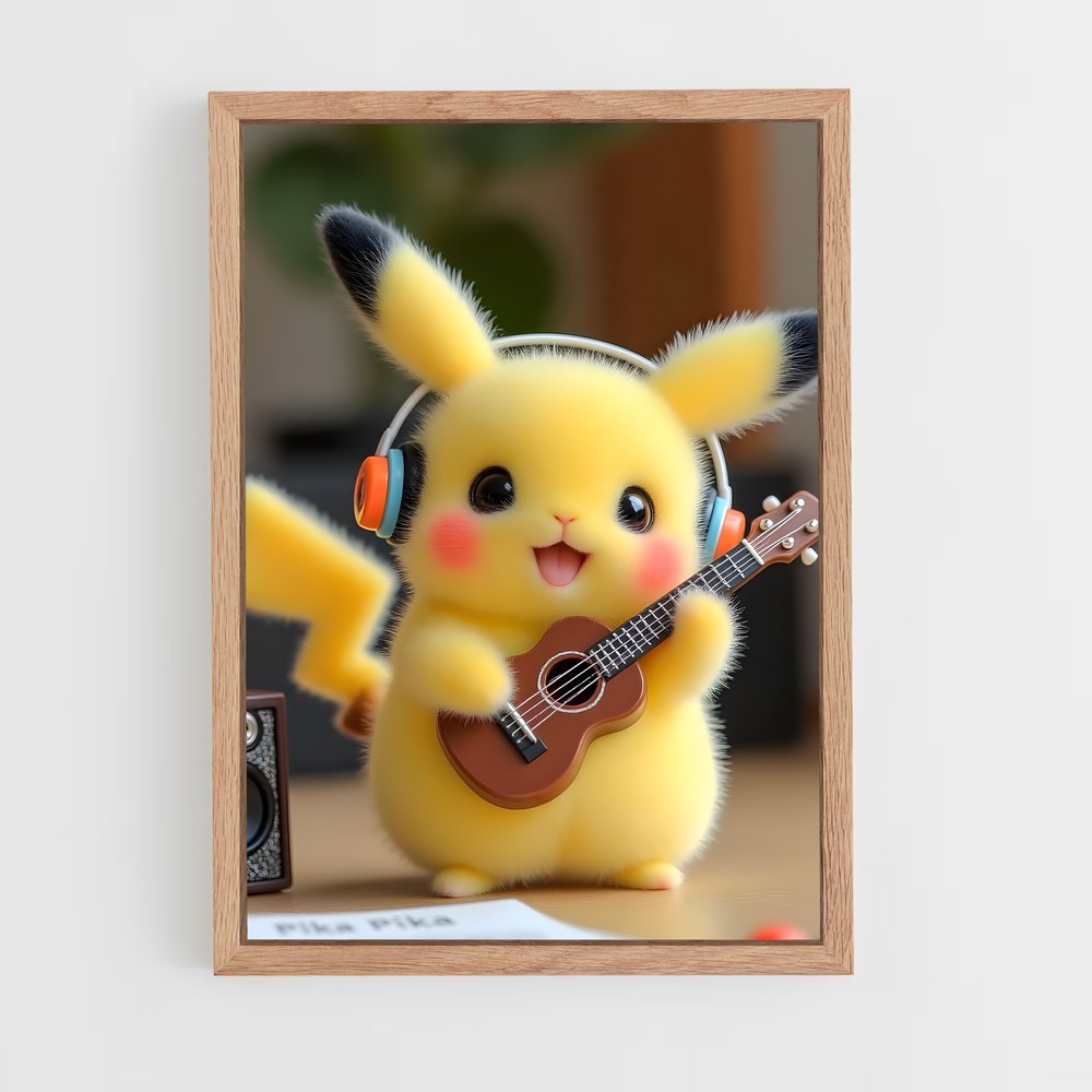 Poster Pikachu Rockstar – affiche Pokemon (vue 4)