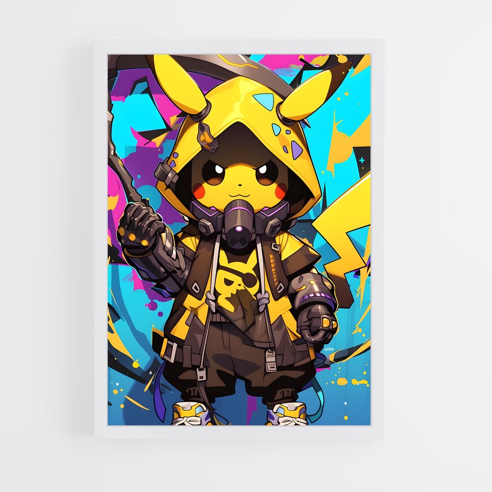 Poster Pikachu Gunman – affiche Pokemon (vue 3)