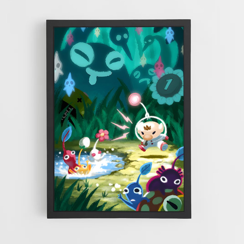 Poster Dans les Profondeurs – affiche Super Smash Bros (vue 2)