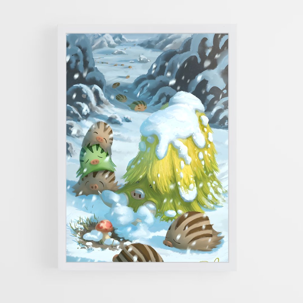 Poster Piloswine en Folie – affiche Pokemon (vue 3)
