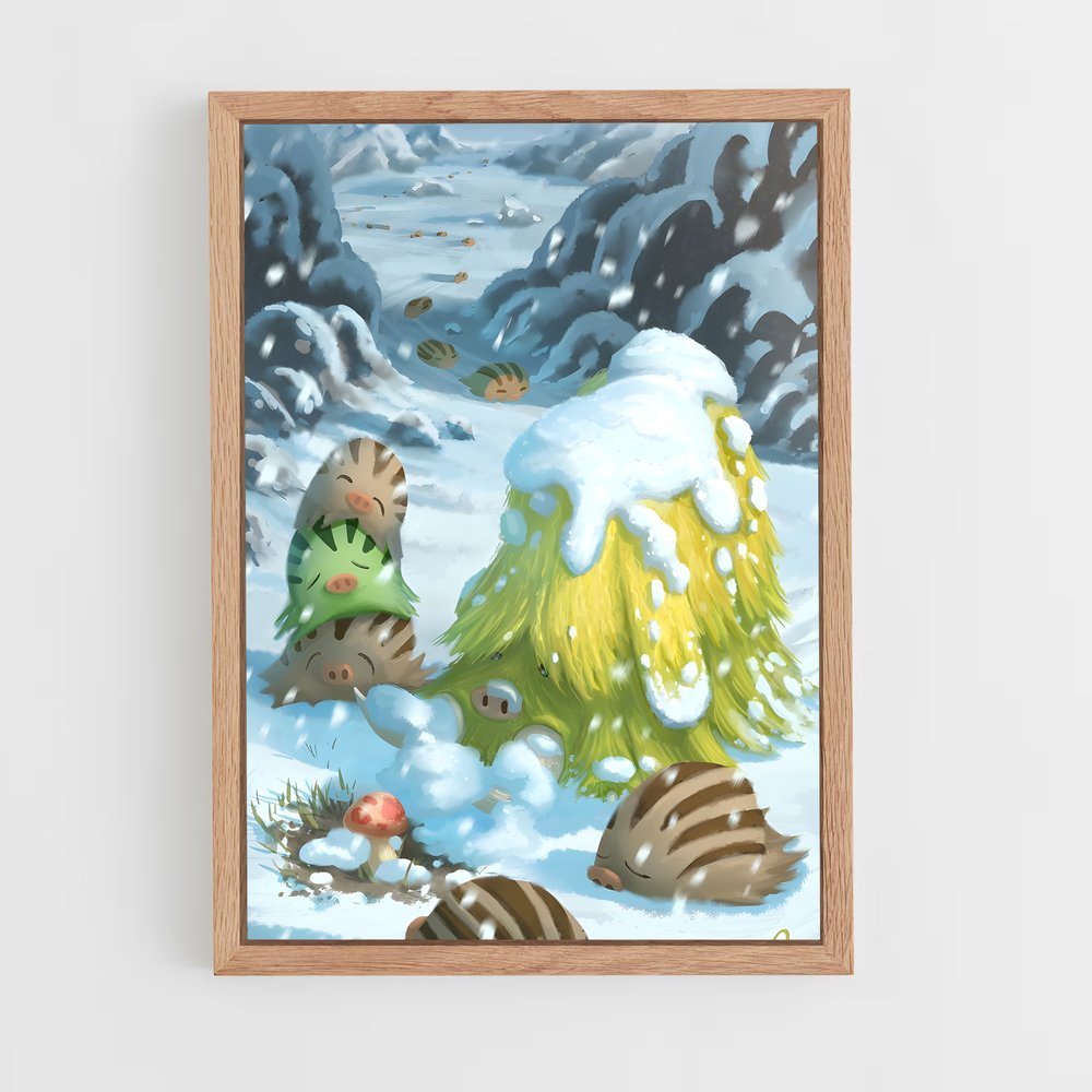 Poster Piloswine en Folie – affiche Pokemon (vue 4)