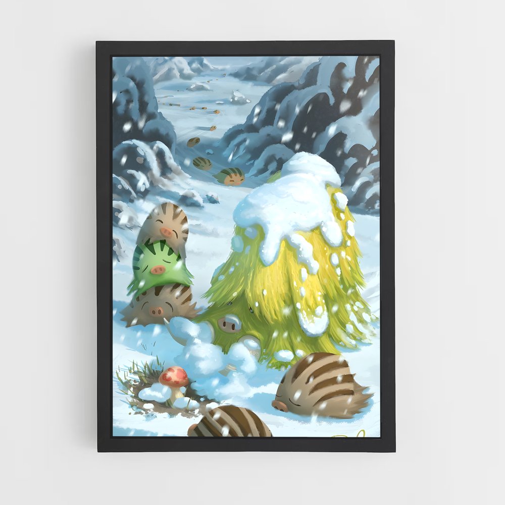 Poster Piloswine en Folie – affiche Pokemon (vue 2)