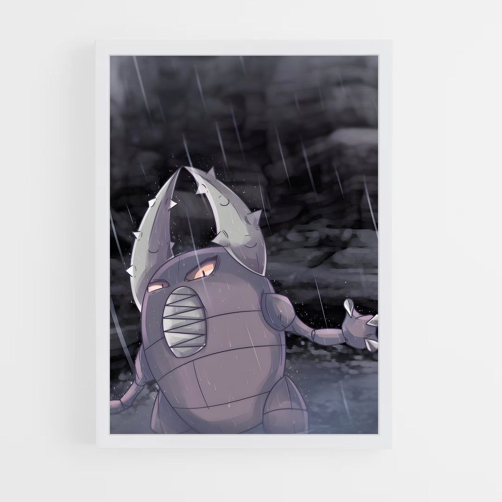 Poster suspendu pluie – affiche Pokemon (vue 3)