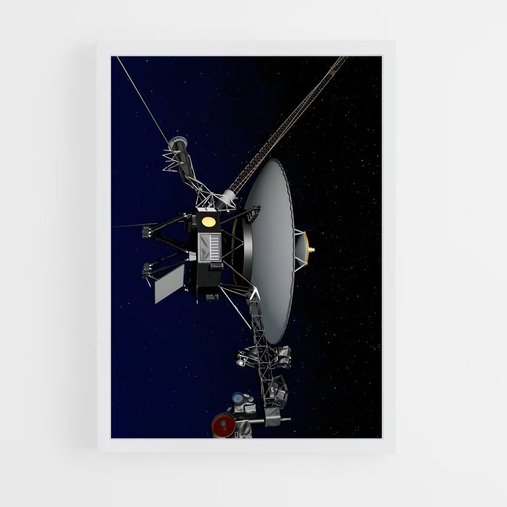 Poster Satellite Voyager – affiche Missions spatiales (vue 3)