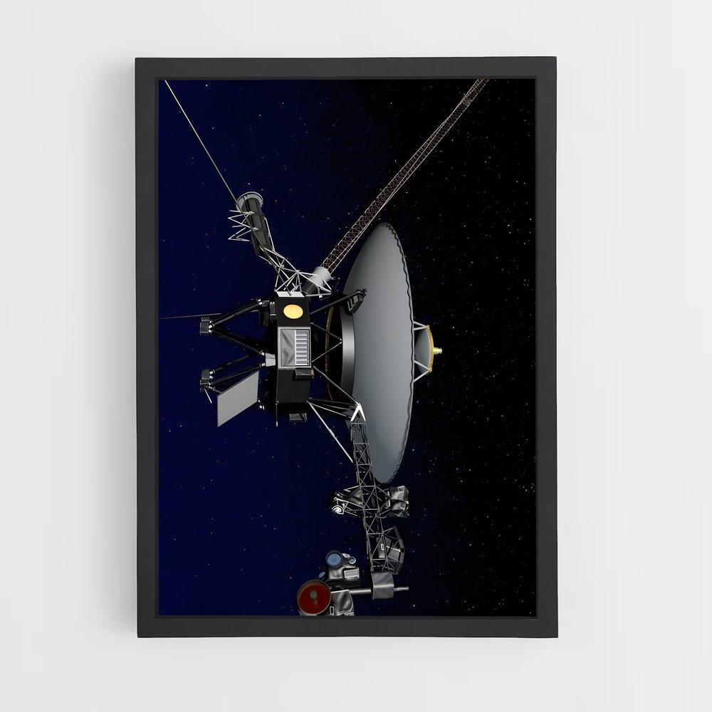 Poster Satellite Voyager – affiche Missions spatiales (vue 2)