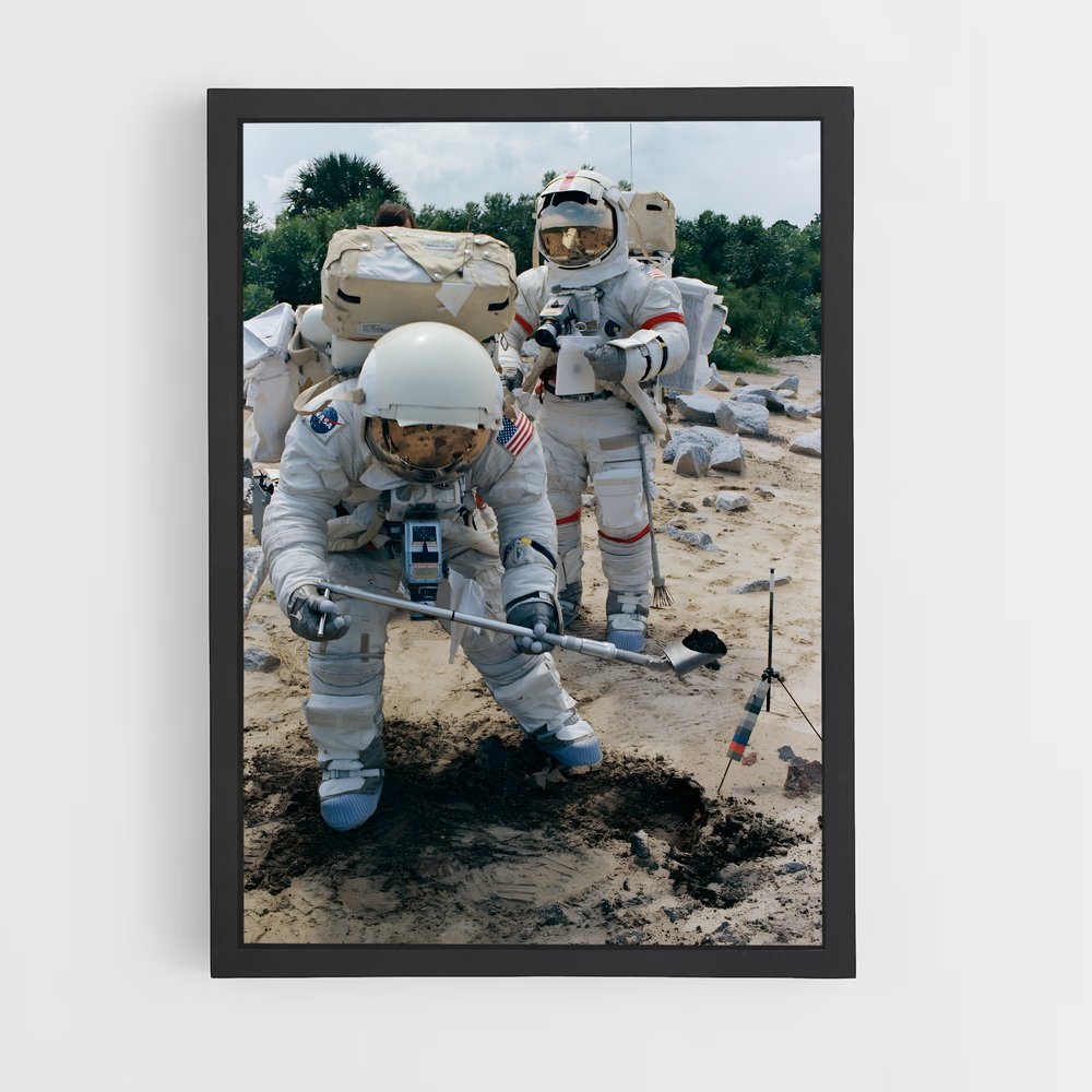 Poster Explorateurs de Mars – affiche Missions spatiales (vue 2)
