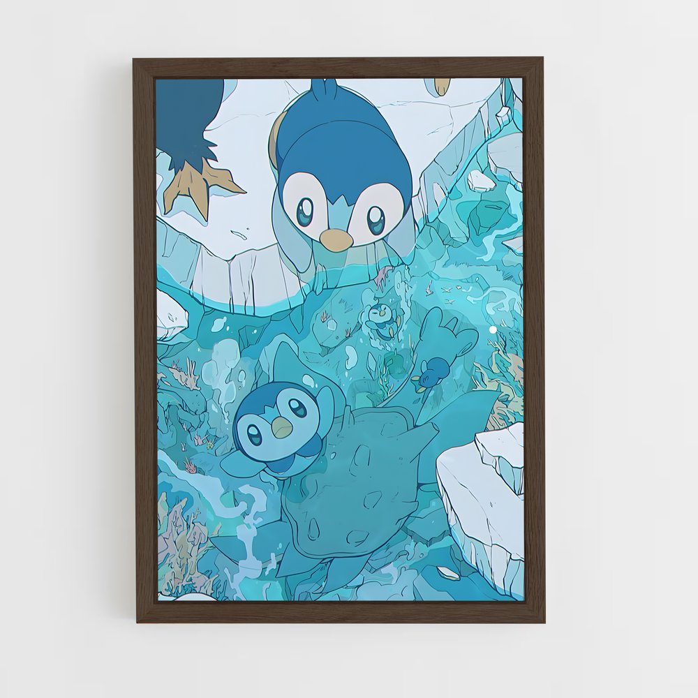 Poster Piplup en Éveil Marin – affiche Pokemon (vue 5)