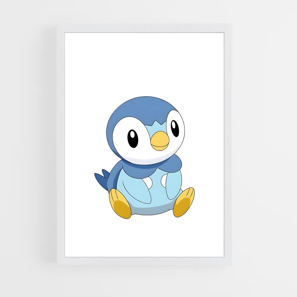 Poster Piplup en Folie – affiche Pokemon (vue 3)