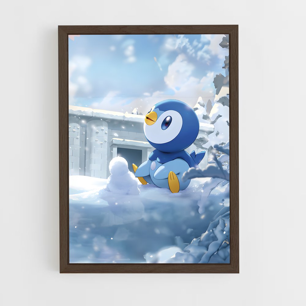 Poster Piplup dans la Neige – affiche Pokemon (vue 5)