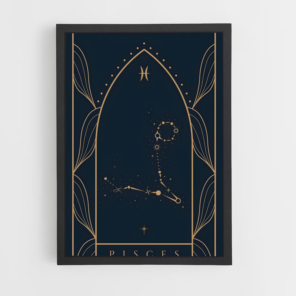 Poster Étoiles des Poissons – affiche Constellations (vue 2)