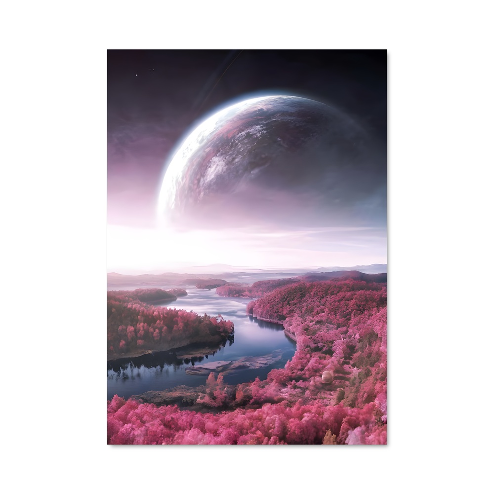 Poster L'Oasis Céleste – affiche Système solaire