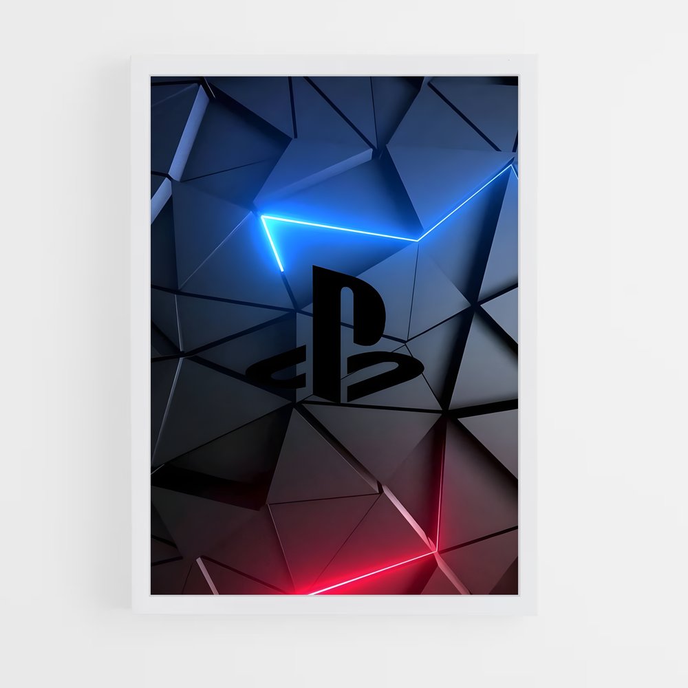 Poster Logo PlayStation – affiche Consoles (vue 3)