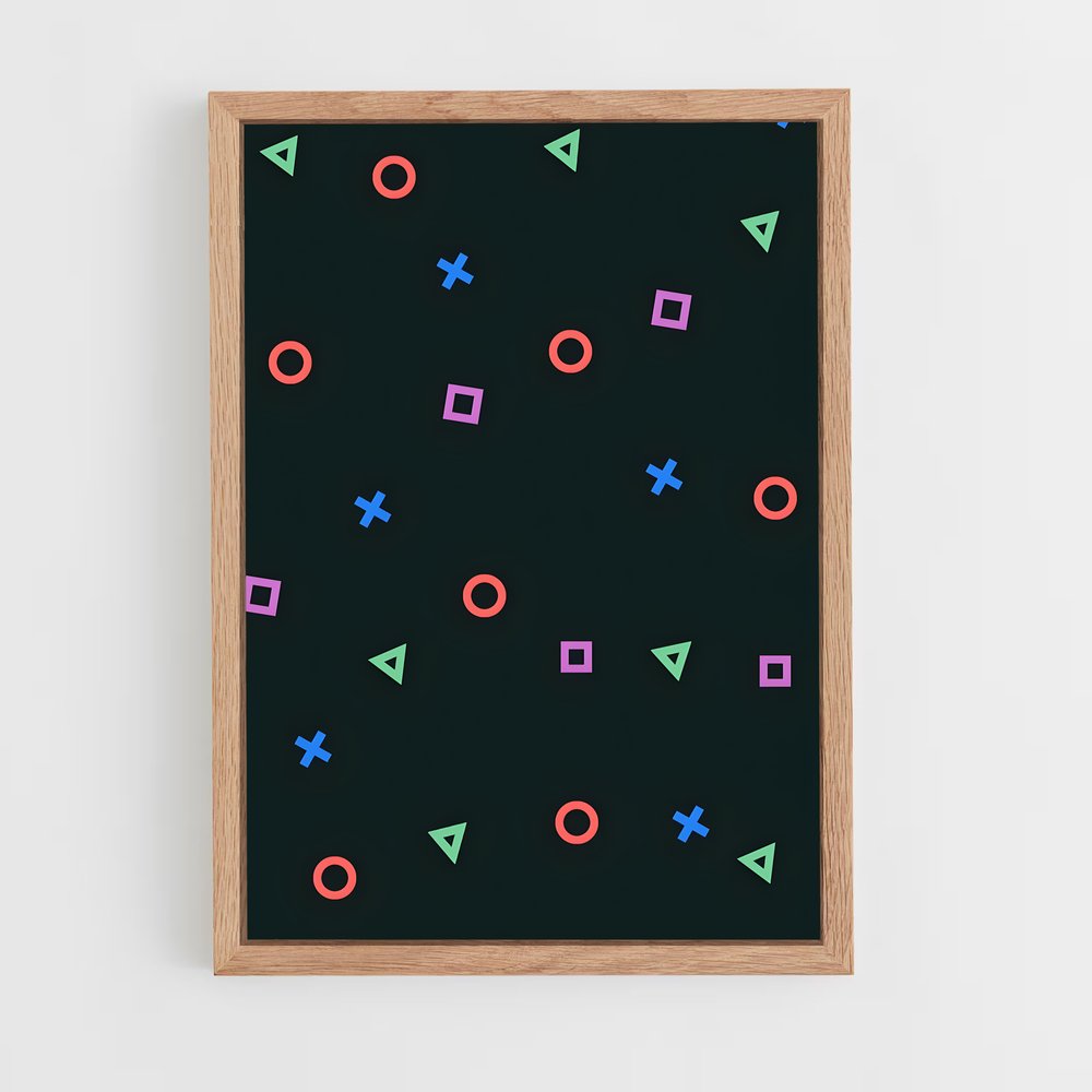 Poster Geometric Play – affiche Consoles (vue 4)
