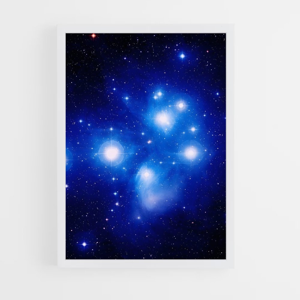 Poster Pleiades Éclatant – affiche Étoiles (vue 3)