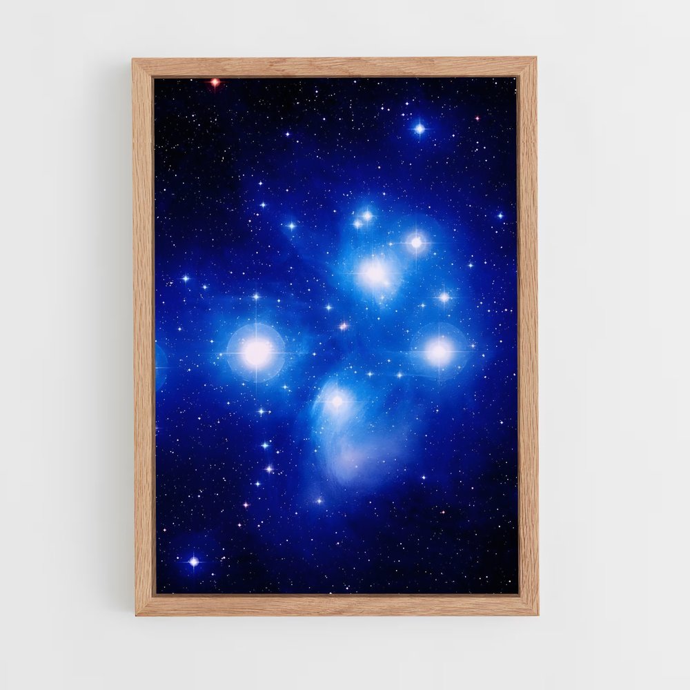 Poster Pleiades Éclatant – affiche Étoiles (vue 4)