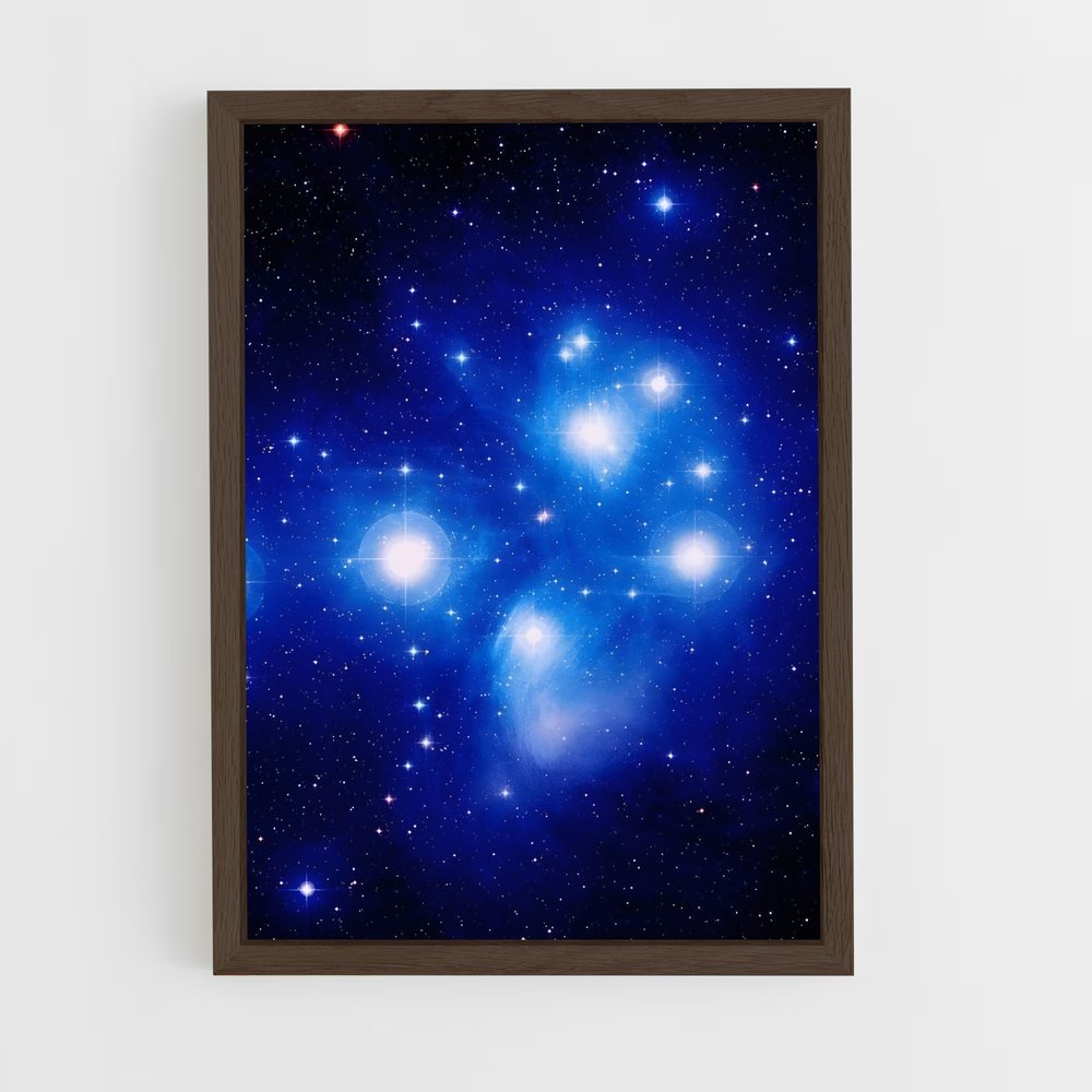 Poster Pleiades Éclatant – affiche Étoiles (vue 5)
