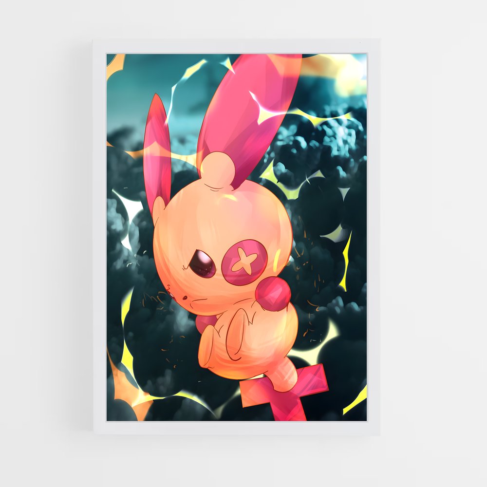 Poster Câlin de Rose – affiche Pokemon (vue 3)
