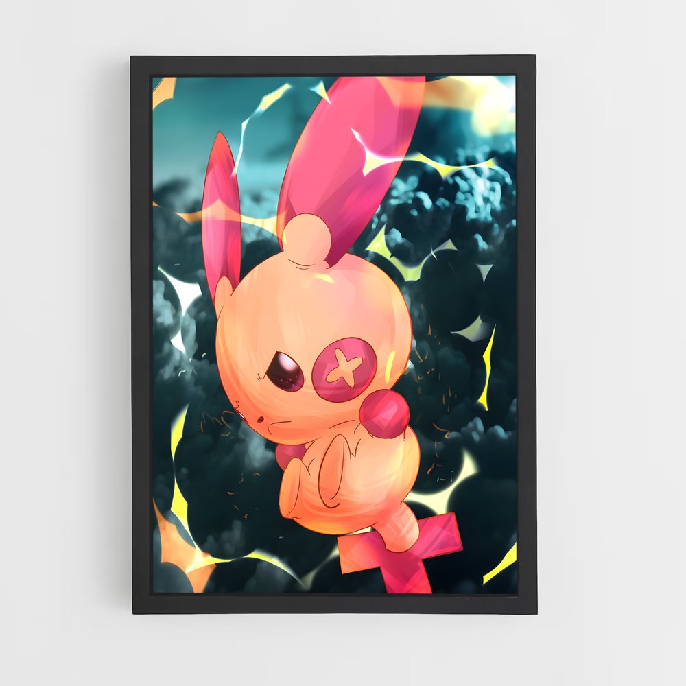 Poster Câlin de Rose – affiche Pokemon (vue 2)
