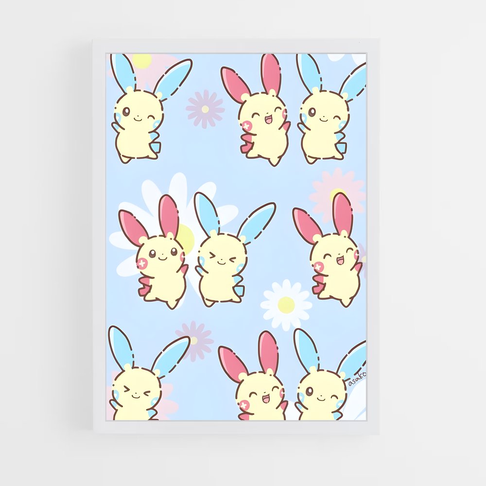 Poster Animaux Enchantés – affiche Pokemon (vue 3)