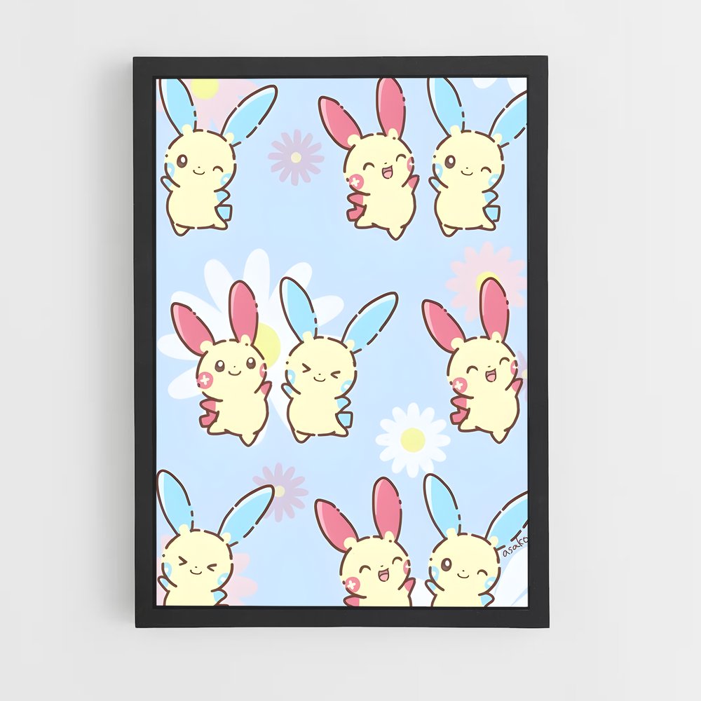 Poster Animaux Enchantés – affiche Pokemon (vue 2)