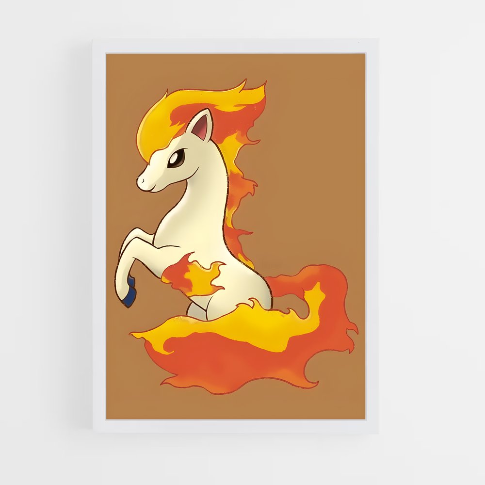 Poster Flamme de Licorne – affiche Pokemon (vue 3)