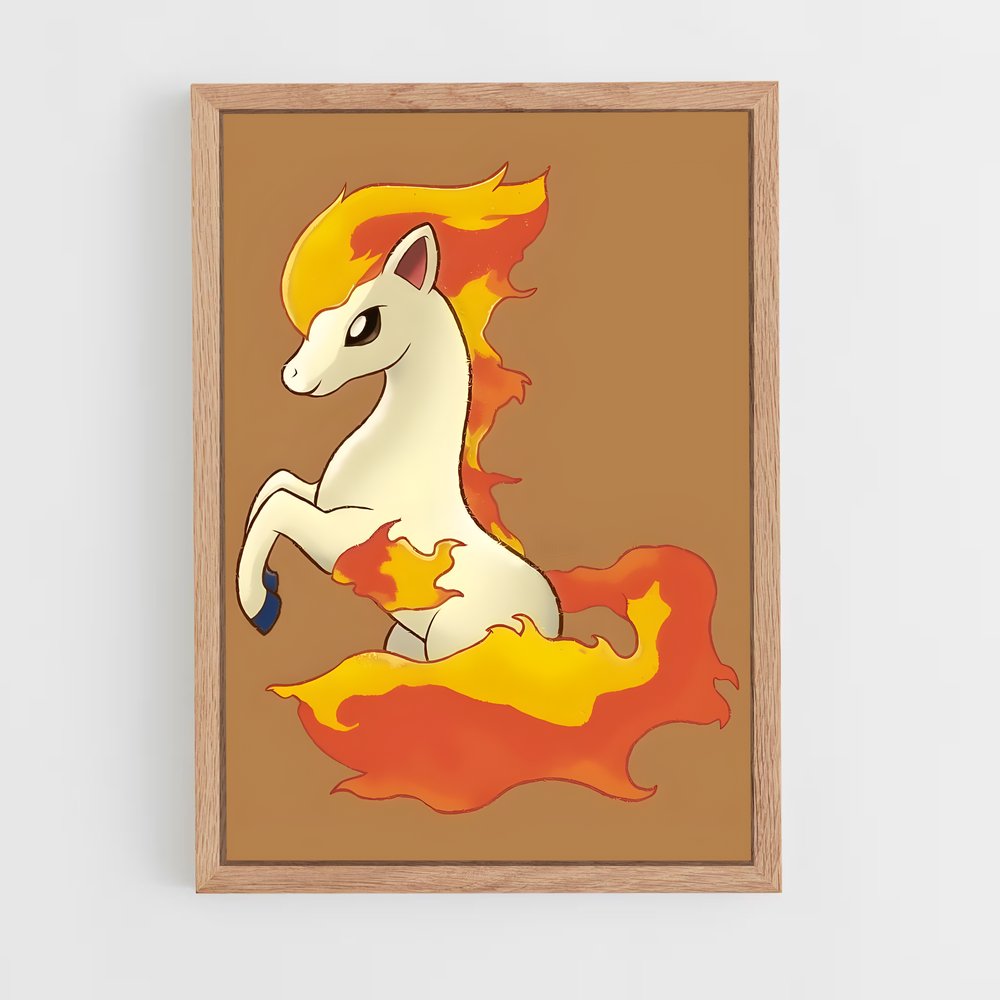 Poster Flamme de Licorne – affiche Pokemon (vue 4)