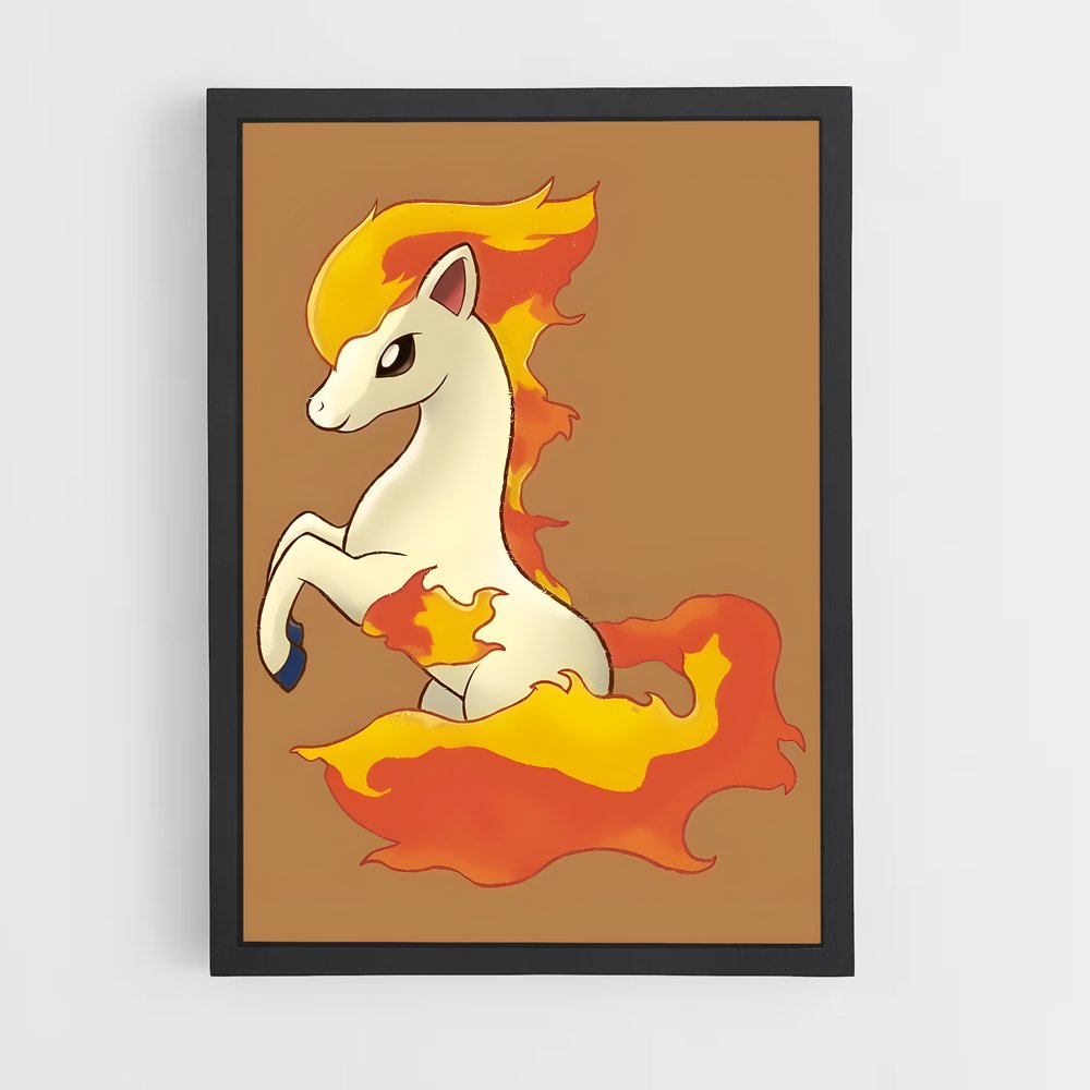 Poster Flamme de Licorne – affiche Pokemon (vue 2)