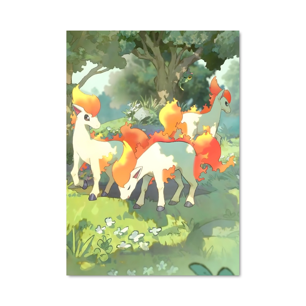 Poster Éveil de Ponyta – affiche Pokemon