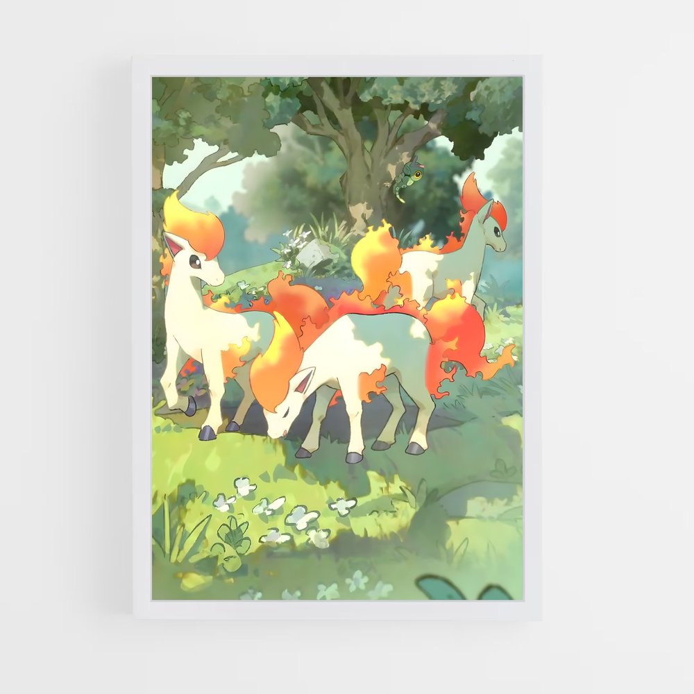 Poster Éveil de Ponyta – affiche Pokemon (vue 3)