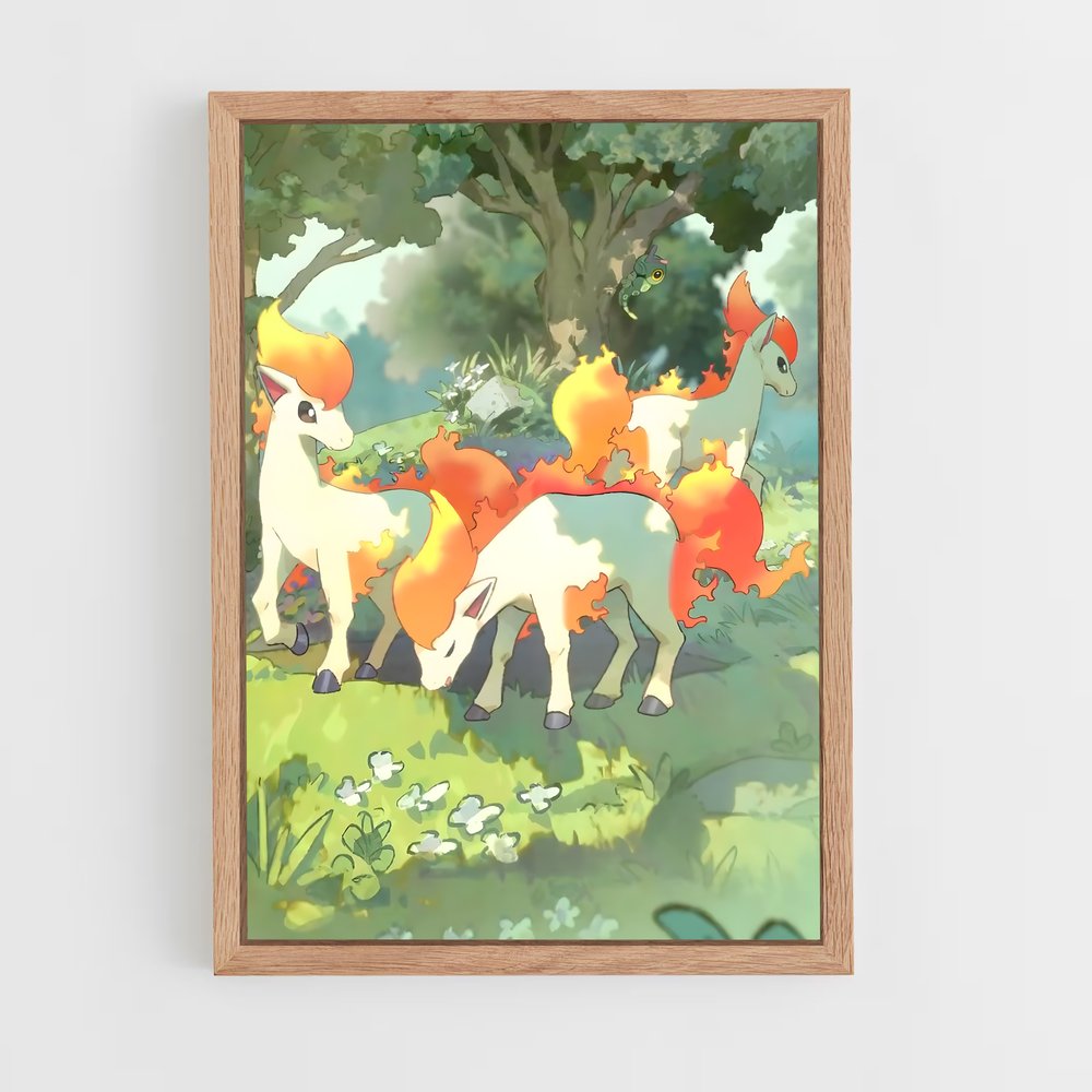 Poster Éveil de Ponyta – affiche Pokemon (vue 4)