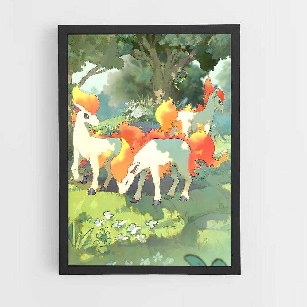 Poster Éveil de Ponyta – affiche Pokemon (vue 2)
