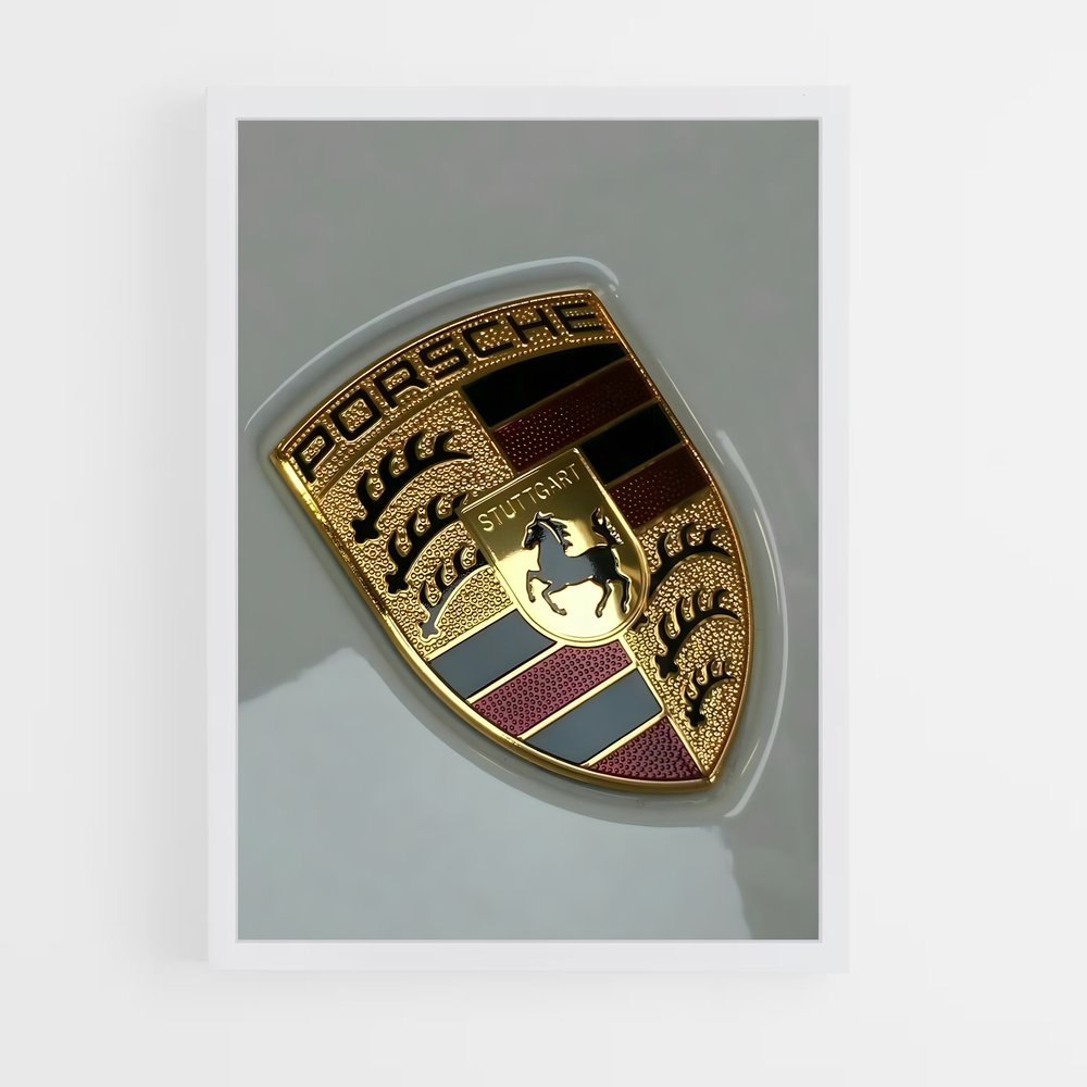 Poster Porsche élégant (vue 3)