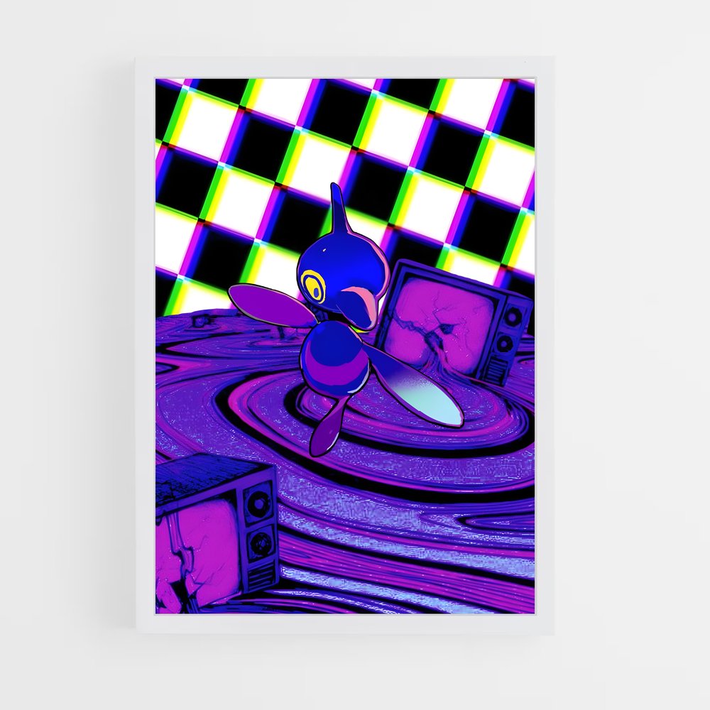 Poster Porygon: Écran Virtuel – affiche Pokemon (vue 3)
