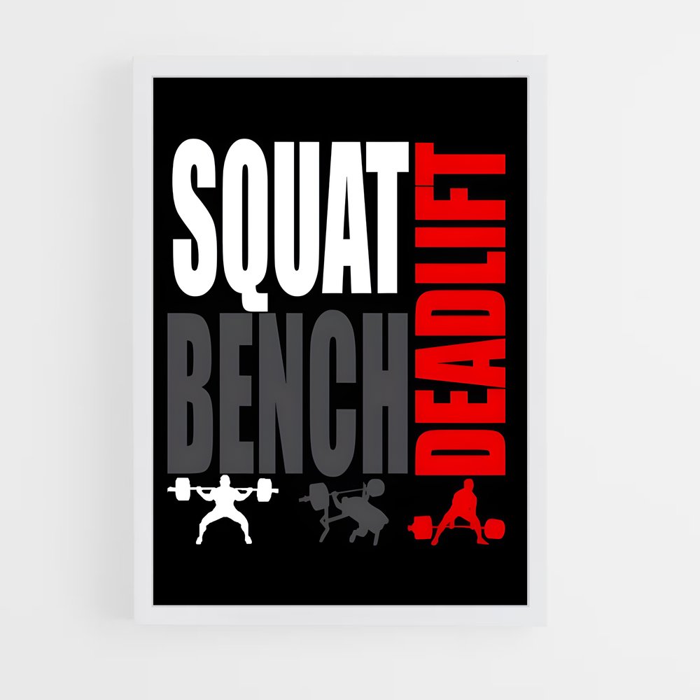 Poster Squat Mastery – affiche Powerlifting (vue 3)