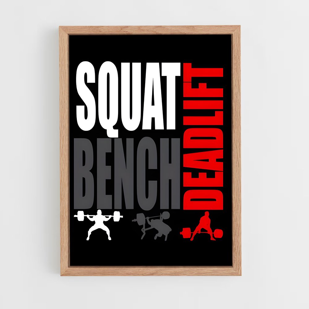 Poster Squat Mastery – affiche Powerlifting (vue 4)