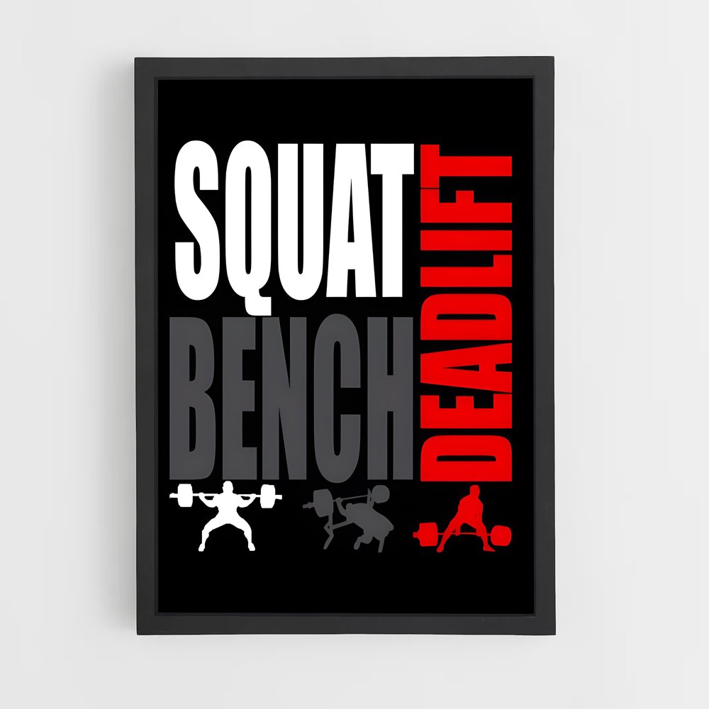 Poster Squat Mastery – affiche Powerlifting (vue 2)