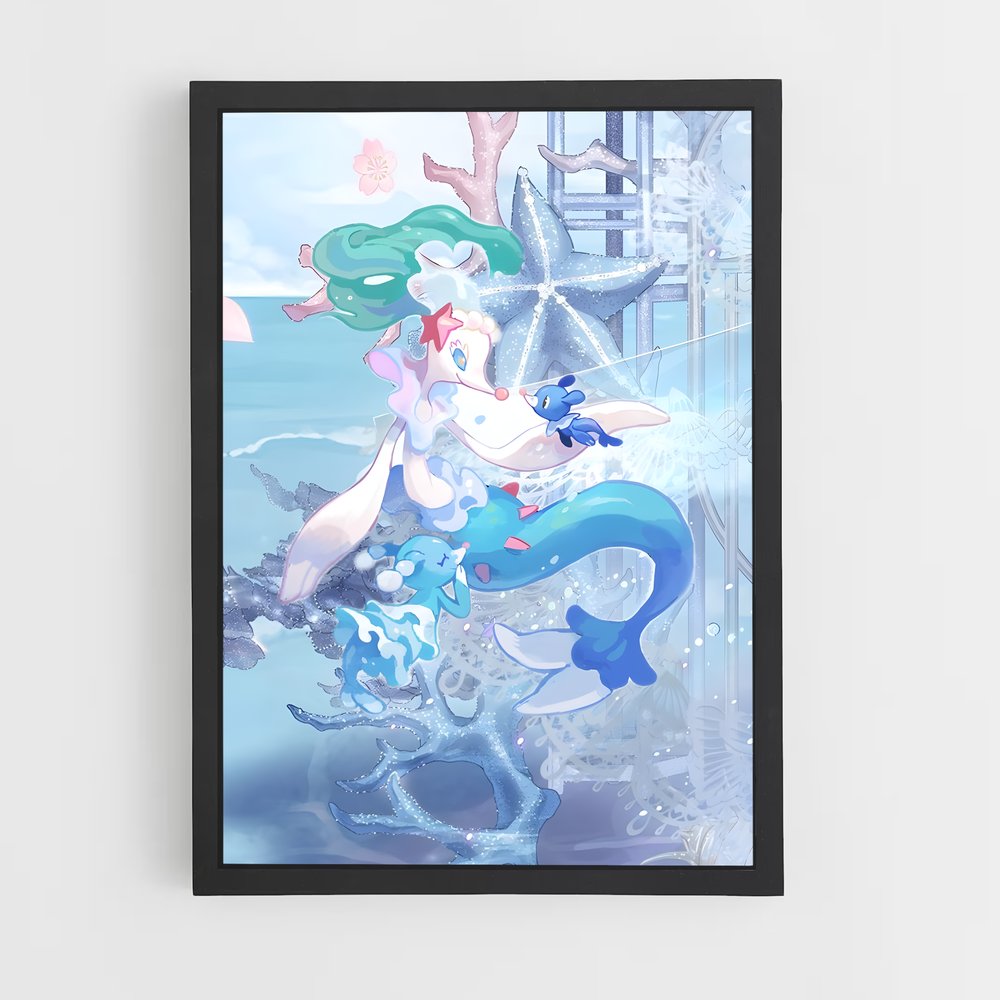 Poster Sirène des Profondeurs – affiche Pokemon (vue 2)