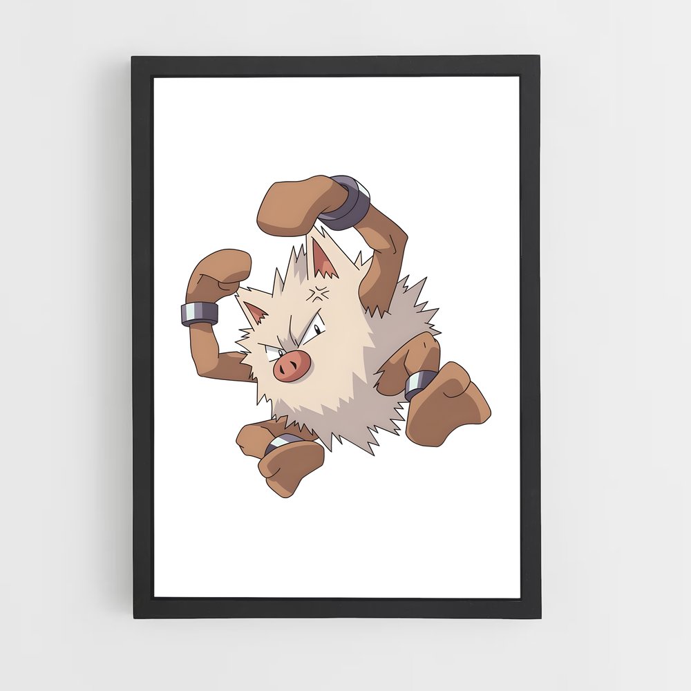 Poster Primeape décalé – affiche Pokemon (vue 2)