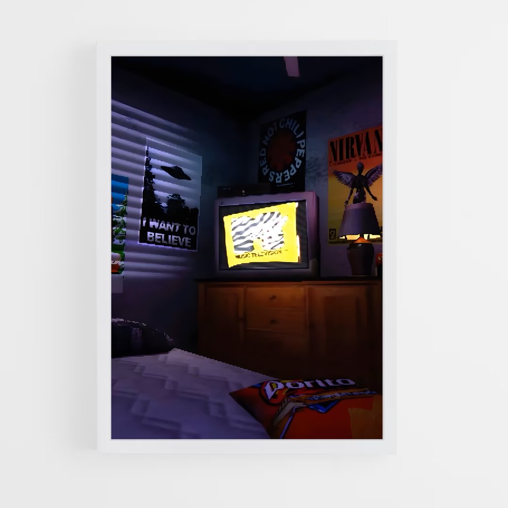 Poster Nuit Écran – affiche Consoles (vue 3)