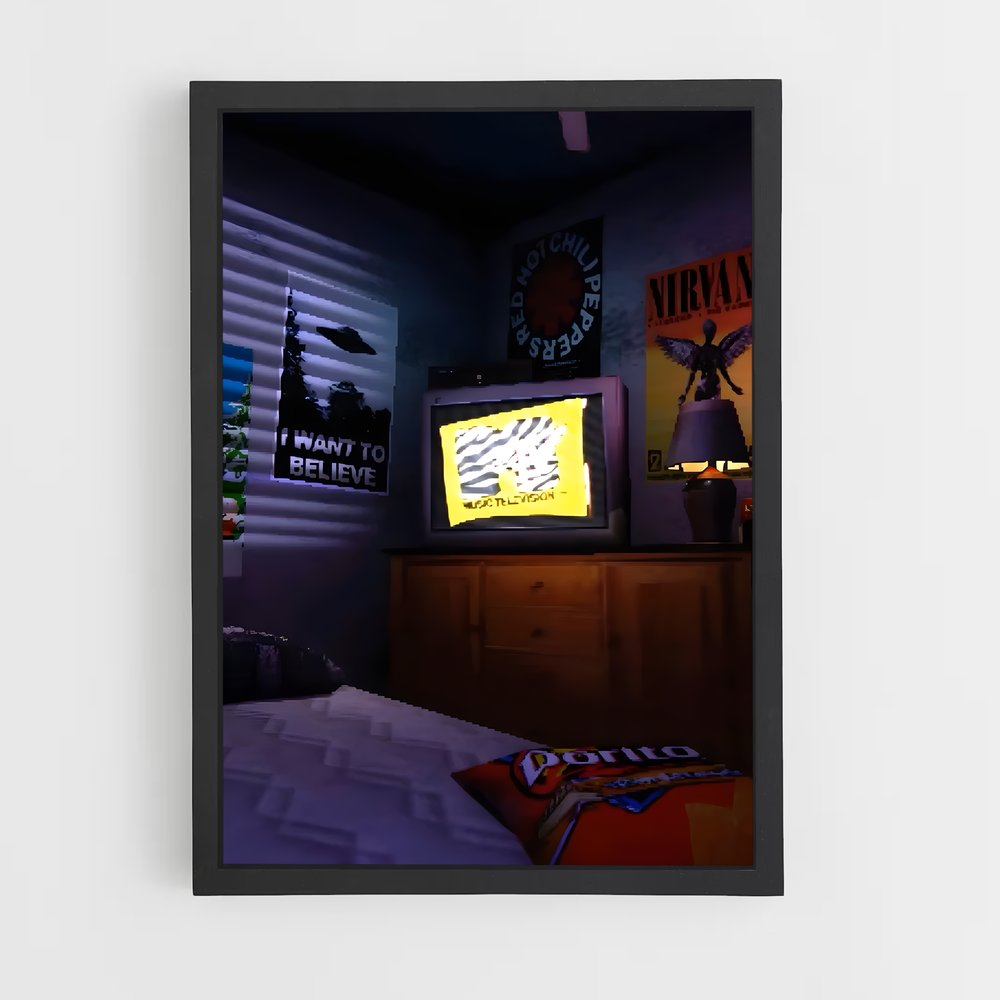 Poster Nuit Écran – affiche Consoles (vue 2)